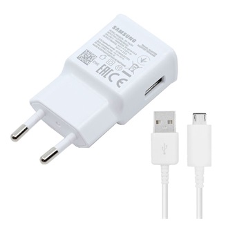 SAMSUNG hálózati töltő USB aljzat (15W, gyorstöltő + microUSB kábel, 100cm kábel) FEHÉR (Gigapack csomagolás)
