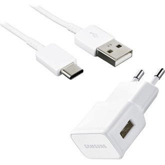 SAMSUNG hálózati töltő USB aljzat (8W + Type-C kábel) FEHÉR (Gigapack csomagolás)