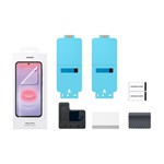 SAMSUNG képernyővédő fólia 2db (törlőkendő + segédkeret) ÁTLÁTSZÓ