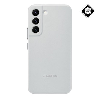 SAMSUNG műanyag telefonvédő (valódi bőr hátlap) VILÁGOSSZÜRKE