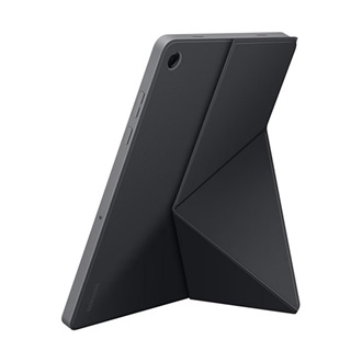 SAMSUNG tok álló, bőr hatású (aktív FLIP, oldalra nyíló, TRIFOLD, asztali tartó) FEKETE