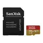 SANDISK EXTREME memóriakártya 256GB (microSDXC, Class 10, UHS-1, 190MB/s) + SD adapter