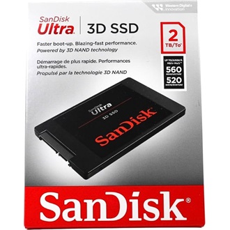 Sandisk Ultra 3D 2TB SATA3 2,5" SSD fekete