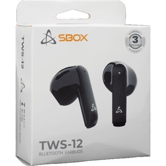 SBOX EB-TWS12 True Wireless fülhallgató headset fekete