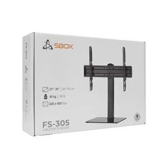 SBOX FS-305-2 37"-70" monitor TV tartó asztalra fekete