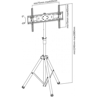 SBOX FST-846 37"-70" monitor TV tripod tartó állvány