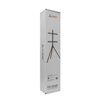 SBOX FS-1246F 45"-65" TV tripod tartó állvány fekete-barna