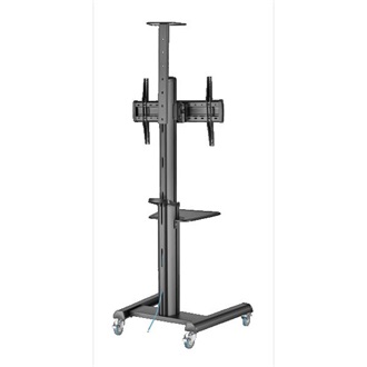 SBOX FS-446-2 37"-70" monitor TV gurulós tartó állvány fekete