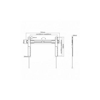 SBOX PLB-5746F 37"-70" monitor TV fali tartó