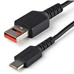 StarTech Secure Charging USB-A 2.0 -> USB-C M/M töltőkábel 1m fekete