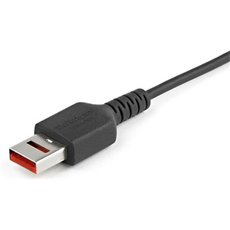 StarTech Secure Charging USB-A 2.0 -> USB-B 2.0 micro M/M töltőkábel 1m fekete
