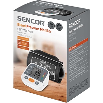 SENCOR SBP 1100WH Digitális vérnyomásmérő, Fehér