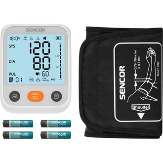 SENCOR SBP 1150WH Digitális vérnyomásmérő, Fehér