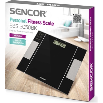 SENCOR SBS 5050BK Személyi fitnesz mérleg, max.150kg, Fekete