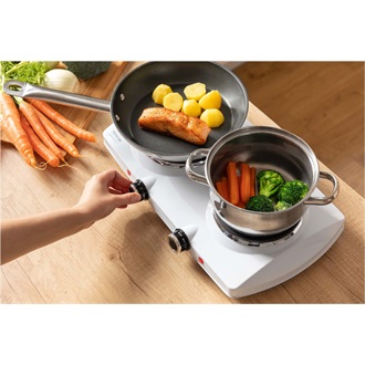 SENCOR SCP 2253WH-EUE4 Elektromos dupla főzőlap, 18cm/15cm, 2500W, Fehér