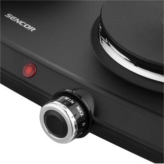 SENCOR SCP 2254BK-EUE4 Elektromos dupla főzőlap, 18cm/15cm, 2500W, Fekete