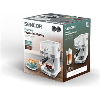 SENCOR SES 1720WH Karos presszó kávéfőző, víztartály:1,5L, 1050W, Fehér