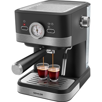 SENCOR SES 1721BK Eszpresszó karos kávéfőző, 20bar, víztartály: 1,5L, 1050W, Fekete
