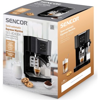SENCOR SES 4040BK Karos kávéfőző, 20bar, víztartály: 1,4L, 1450W, Fekete