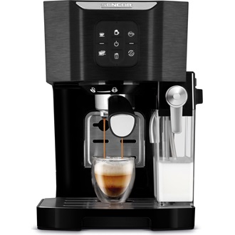 SENCOR SES 4040BK Karos kávéfőző, 20bar, víztartály: 1,4L, 1450W, Fekete