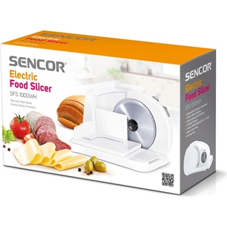 SENCOR SFS 1000WH Szeletelőgép, 1mm-15mm, 100W, Fehér