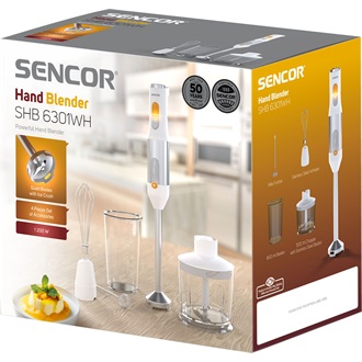 SENCOR SHB 6301WH 4in1 Botmixer, 20 sebességfokozat, 1200W, Fehér