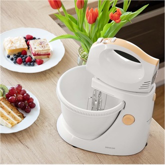SENCOR SHM 5330-EUE3 Tálas kézi mixer, 5 sebességfokozat, 3.5L, 500W, Fehér