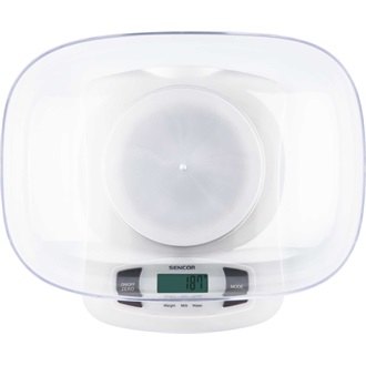 SENCOR SKS 4001WH Tálas konyhai mérleg 5kg-ig, Fehér