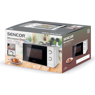 SENCOR SMW 1718WH Mikrohullámú sütő, 20L, 700W, Fehér