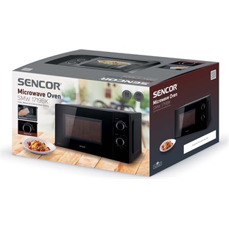 SENCOR SMW 1719BK Mikrohullámú sütő, 20L, 700W, Fekete