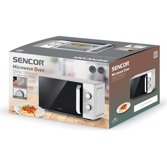 SENCOR SMW 1918WH Mikrohullámú sütő, 5 fokozat, 20L, 700W, Fehér