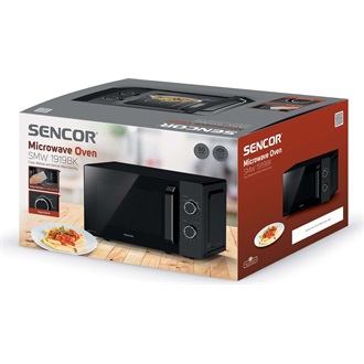 SENCOR SMW 1919BK Mikrohullámú sütő, 5 fokozta, 20L, 700W, Fekete