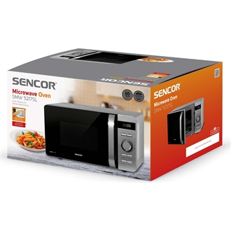 SENCOR SMW 5217SL Mikrohullámú sütő, 8 program, 17L, 800W, Szürke