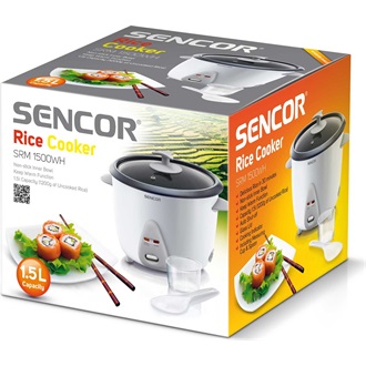 SENCOR SRM 1500WH Rizsfőző, 1.5L/1200g, 500W, Fehér