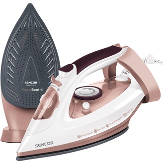 SENCOR SSI 3520RS Gőzölős vasaló, víztartály: 280ml, 3100W, Fehér/Rosegold