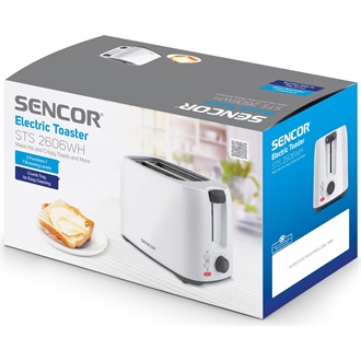 SENCOR STS 2606WH Kenyérpirító, 2 szeletes, 750W, Fehér