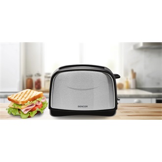 SENCOR STS 2651 Kenyérpirító, 2 szeletes, 7 intenzítás, 850W, Fekete/Inox