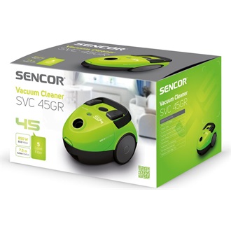 SENCOR SVC 45GR-EUE3 Porzsákos porszívó, portartály:1,5L, 850W, Zöld