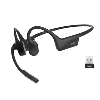 SHOKZ OPENCOMM2 UC bluetooth fülhallgató SZTEREO csontrezgés, IP55 + USB adapter, FEKETE
