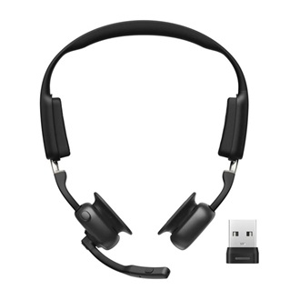 SHOKZ OPENMEET bluetooth fejhallgató SZTEREO csontrezgés, vízálló + USB adapter, FEKETE