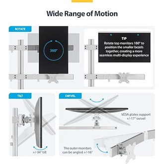 StarTech SIX-MONITOR DESK MOUNT/MAX 32 - MAX 32IN SCREENS/17.6LB EACH/V