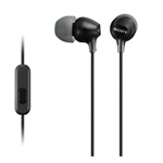 SONY fülhallgató SZTEREO (3.5mm jack, mikrofon, felvevő gomb) FEKETE