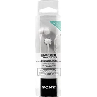 SONY fülhallgató SZTEREO (3.5mm jack, mikrofon, felvevő gomb) FEHÉR