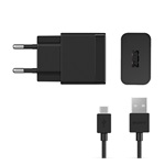 SONY hálózati töltő USB aljzat (15W, PD gyorstöltő 3.0 + UCB20 Type-C kábel) FEKETE (Gigapack csomagolás)
