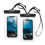 SPIGEN A601 vízhatlan/vízálló tok, AQUA 2db univerzális, 6.8" méret, ÁTLÁTSZÓ
