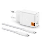 SPIGEN ARCSTATION PRO hálózati töltő Type-C aljzat 65W, PD gyorstöltő 3.0 + Type-C kábel, FEHÉR