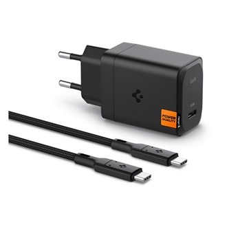 SPIGEN ARCSTATION PRO hálózati töltő Type-C aljzat 65W, PD gyorstöltő 3.0 + Type-C kábel, FEKETE