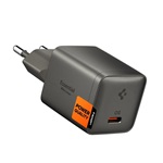 SPIGEN ESSENTIAL EE301EU-GAN hálózati töltő Type-C aljzat 30W, PD gyorstöltő, SÖTÉTSZÜRKE