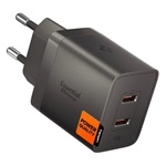 SPIGEN ESSENTIAL EE472EU-GAN hálózati töltő 2 Type-C aljzat 47W, PD gyorstöltő, SÖTÉTSZÜRKE