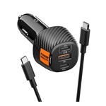 Spigen Essential EV1133 113W univerzális autós töltő adapter fekete + USB-C kábel
